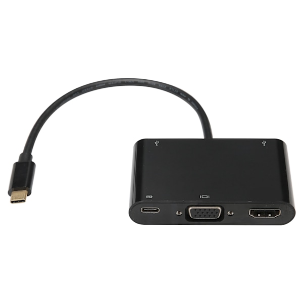 5-i-1-adapter Multiport USB3.1 Type-C til VGA/HDMI/2 x USB Hub A0307 Computertilbehør