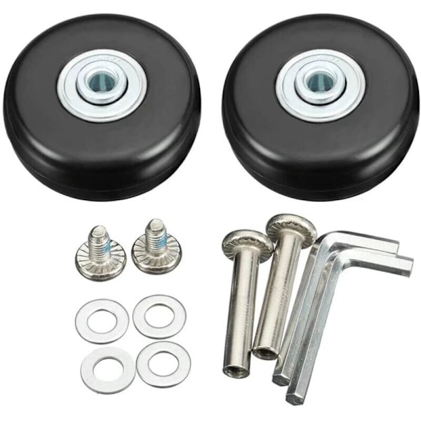 Kuffert Hjul, Kuffert Reparationshjul Tung Last 50mm Lydløs Gummi Universal Roterende Erstatningshjul Transport Erstatter Hjul 4 stk. til Su