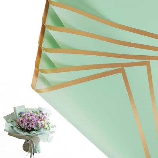 20 ark omslagspapper för blommor - vattentätt omslagspapper för blombuketter, floristtillbehör förpackningspapper för bröllopsfödelsedagspresent blue