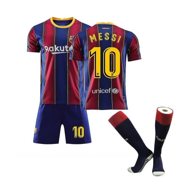 Fotballsett for barn Fotballdrakt Trenings-T-skjortesett 21/22 20 21 Barcelona Third Messi 10 20 21 Barcelona Hjem 20 21 Barcelona Hemma Messi 10 M
