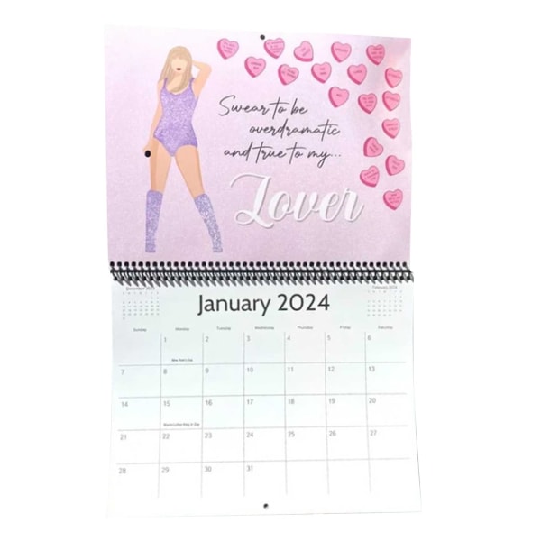 Taylor Tour Calendar 2024, Swift Music Poster Album Cover Poster Calendar - Årsvägg för flickor och pojkar Julklappsmusikälskare kalender och bokmärke