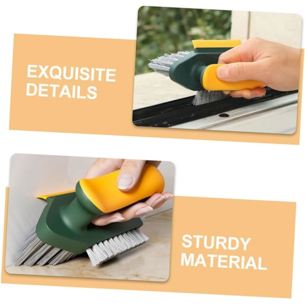 Ergonomic Crevice Cleaning Brush - Powerful Scrubber for Bathroom Tiles, Sinks and Cooktops