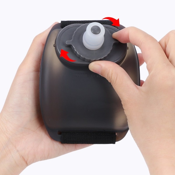 200 ml Ulkoilu juoksu ranne Vesipullo Pyöräily urheilumuki Kannettava vesipullo black