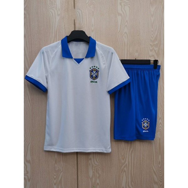 Spanien EM-tröja 2024 fotbollströjor träningsdräkt set Argentina Spanien England Italien Brasilien Mexiko 19 White Brazil S