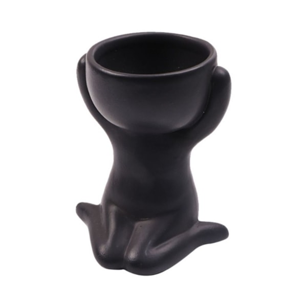 Sukkulent potte plantepotter SORT 1 1 sort black 1-1