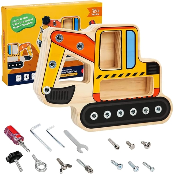 Montessori træskruebræt, Montessori-legetøj fra 3 4 5 6 år, skruebræt til børn, travlt bræt Montessori-træ motorfærdighedsbræt, Wo 1 set
