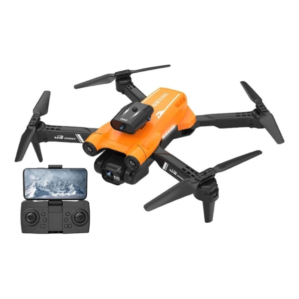 Drone med 8K kamera, Mini Drone Quadcopter Combat Drone med 360° propellerskydd, Flygplans fjärrstyrd drone som kastar Nano Drone Fo black
