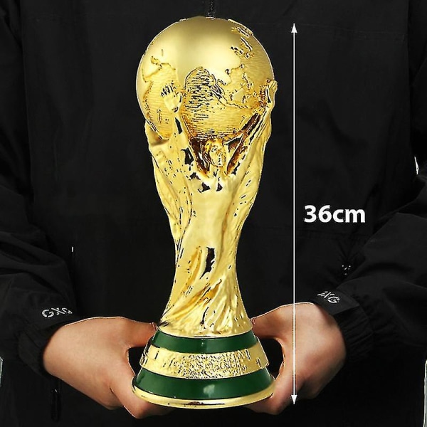 VM fotball trofé harpiks kopi trofé modell fotballfan suvenir gave (hul stil) 36cm