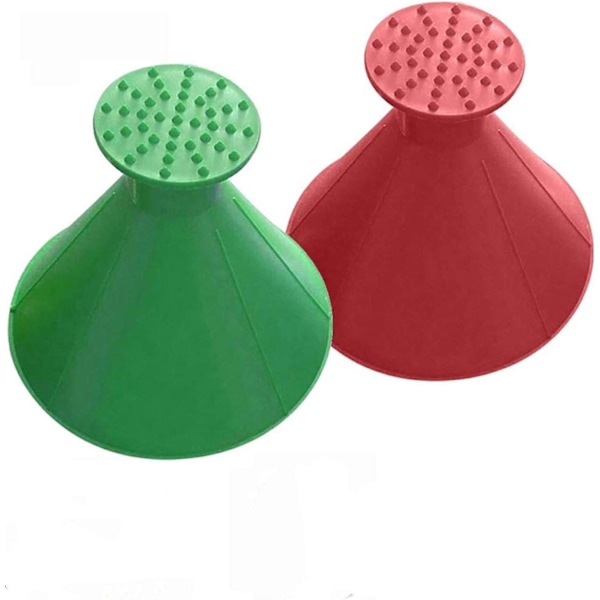 Rund kegleformet multifunktionel isskraber - Style 1 - 2 stk. Style 1 - 2 stk. Style 1 - 2 Pcs Red&Green