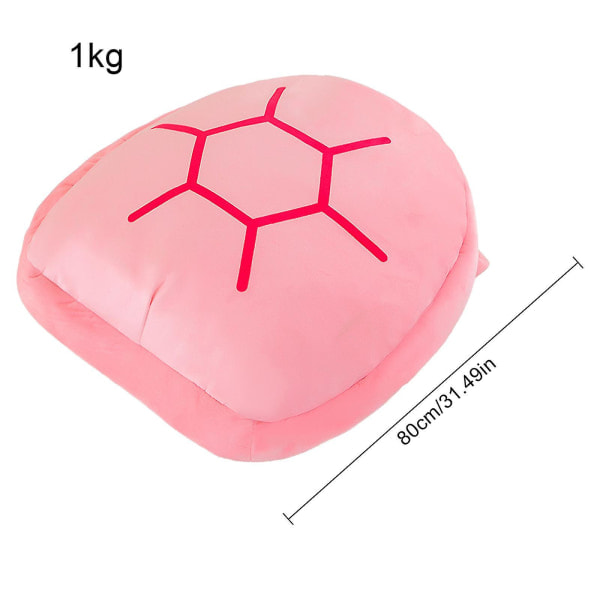 Turtle Shell Plyschdocka Bärbar Sköldpaddsskal Kudde Kostym Plyschleksak 60cm - Rosa pink