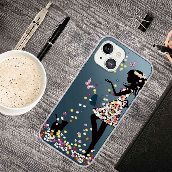 Deco iPhone 14 Plus skal - Blomälva multifärg