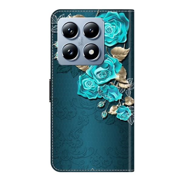 Wonderland Xiaomi 14T Pro flip-etui - Blå Rose Blue