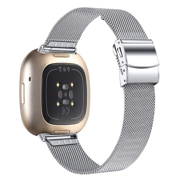 Fitbit Sense / Versa 3 milanesisk klokkerem i rustfritt stål - Sølv Silver grey
