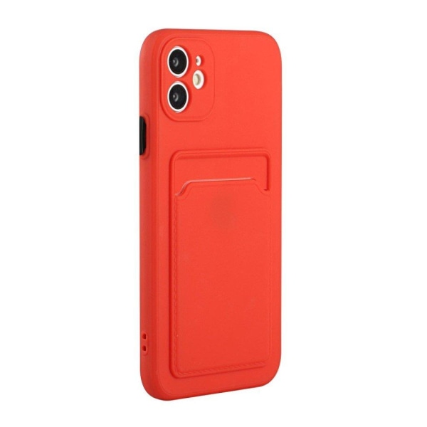 Card Holder Suojakuori For iPhone 12 Mini - Punainen Red