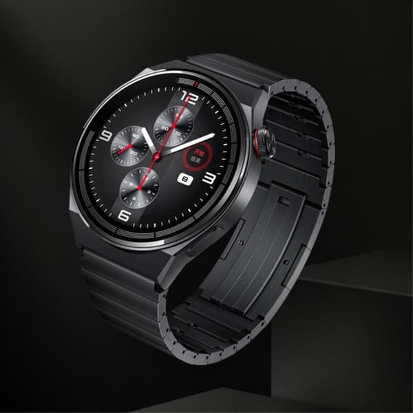 22 mm universal urrem i titaniumstål - Sort Black