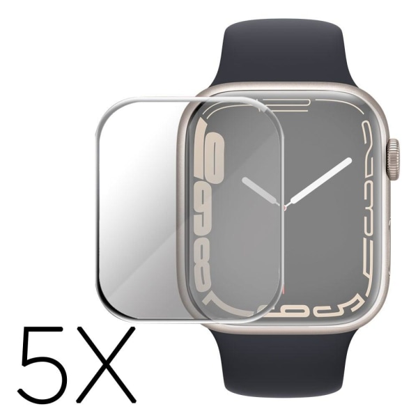 5Pcs ENKAY Apple Watch (45mm) 3D käyrä + PMMA karkaistua lasia näytönsuojus Transparent