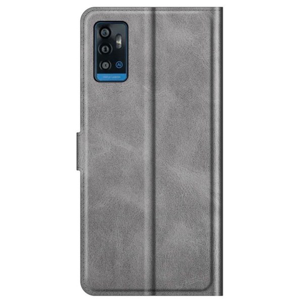 Lompakko Nahkakotelo For ZTE Blade A71 - Harmaa Silver grey