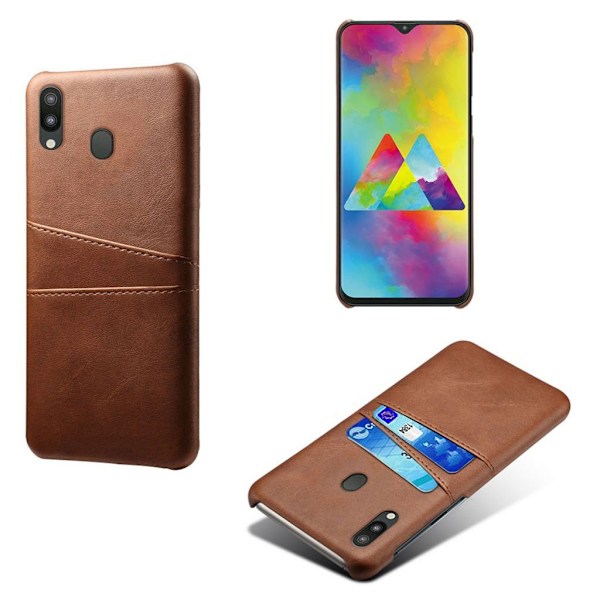 Samsung Galaxy M20 skal med korthållare - Brun Brun