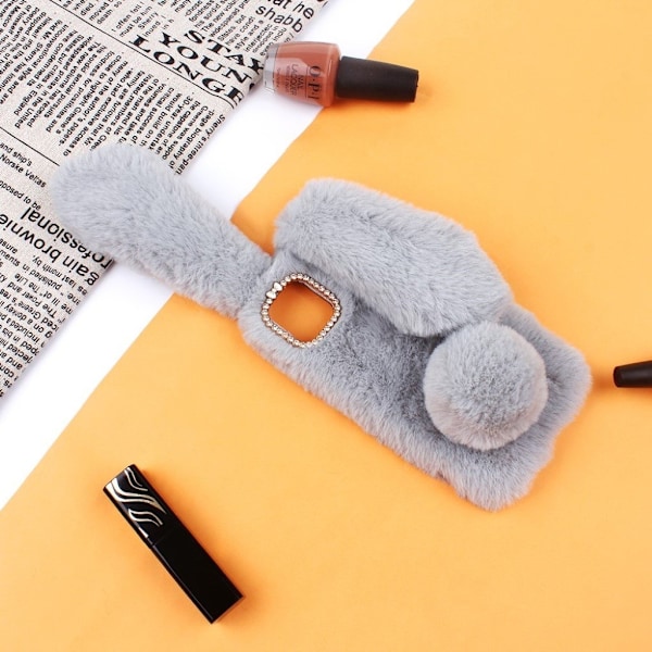 Fluffy Rabbit iPhone 11 Cover - Sølv/Grå Silver grey