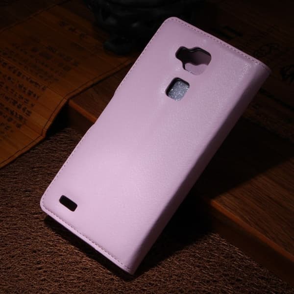 Kvist Huawei Ascend Mate7 Lær Flipp Etui - Rosa Pink