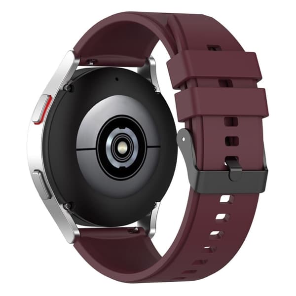 20 mm universal klokkerem i silikon - Vinrød Red