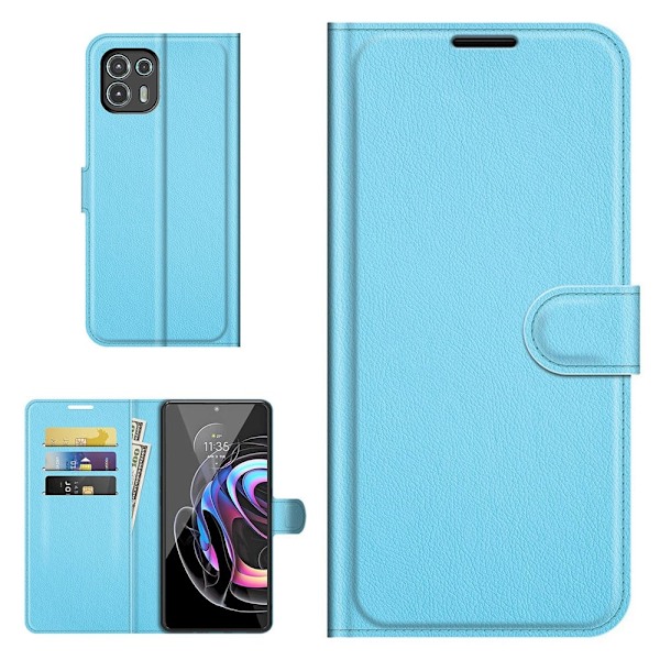 Classic Motorola Edge 20 Lite Flip Etui - Blå Blue