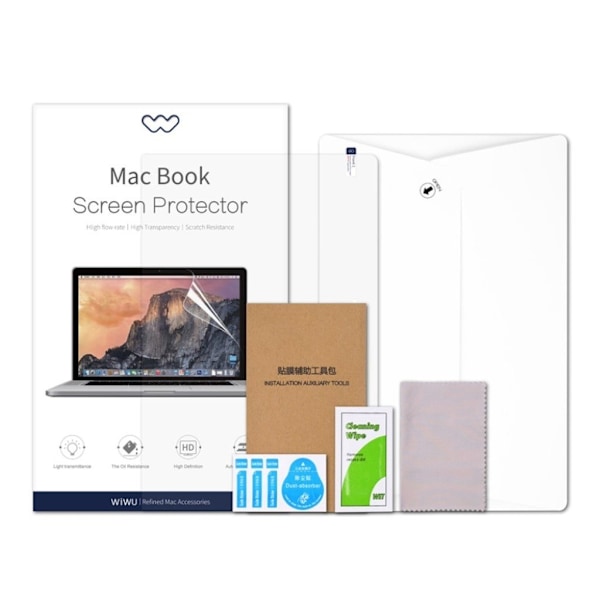 WiWU Macbook 12-Inch Retina (2015) HD clear screen protector Transparent