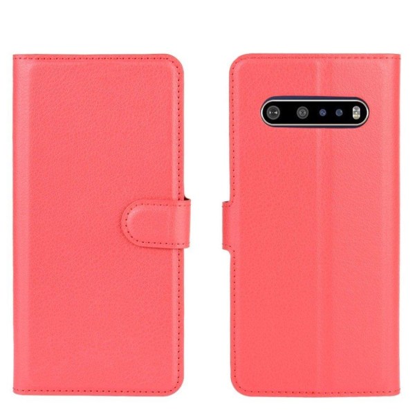 Classic LG V60 ThinQ 5G flip kuoret - Punainen Red