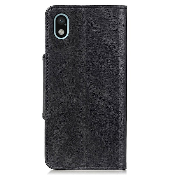 Alpha Sony Xperia Ace III læder flip etui - Sort Black