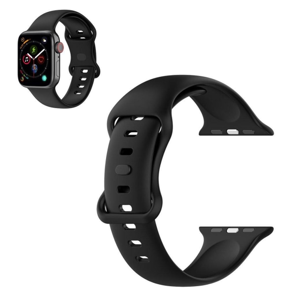 Apple Watch 40 mm enkel silikone-urrem - Sort / Størrelse: L Black