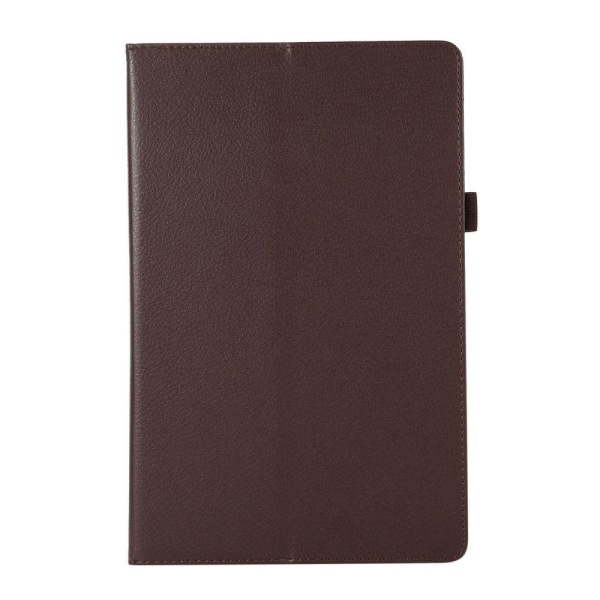 Foldable case with Lichi-texture for Lenovo Tab M10 Plus (Gen 3) Brown