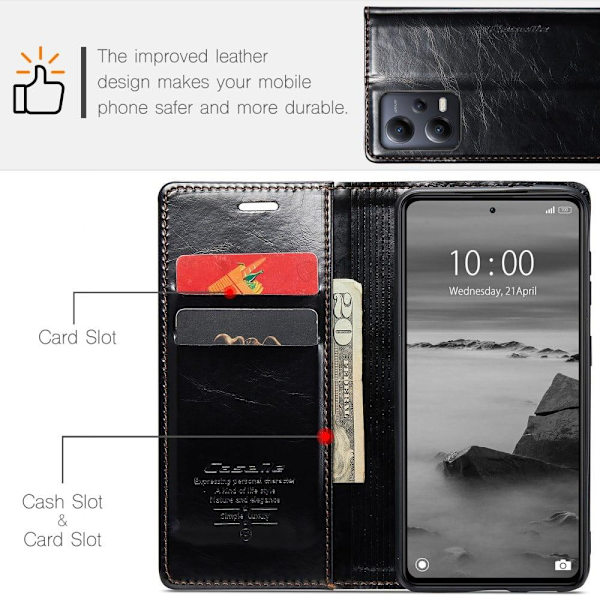 CaseMe Xiaomi Poco X5 / Redmi Note 12 Smooth Etui - Sort Black