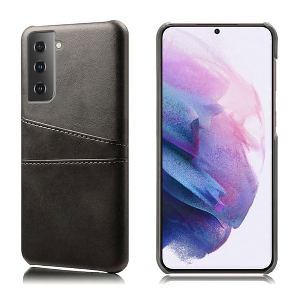 Kaksoiskorttikotelo Samsung Galaxy S21 - Musta Black