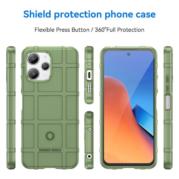Rugged Shield Xiaomi Redmi 12 skal - Grön Grön