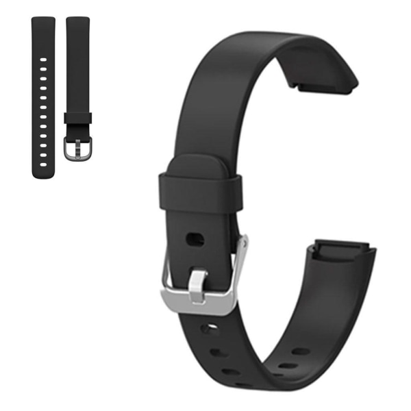 Fitbit Luxe silicone solid color watch strap - Black / Size: L Svart