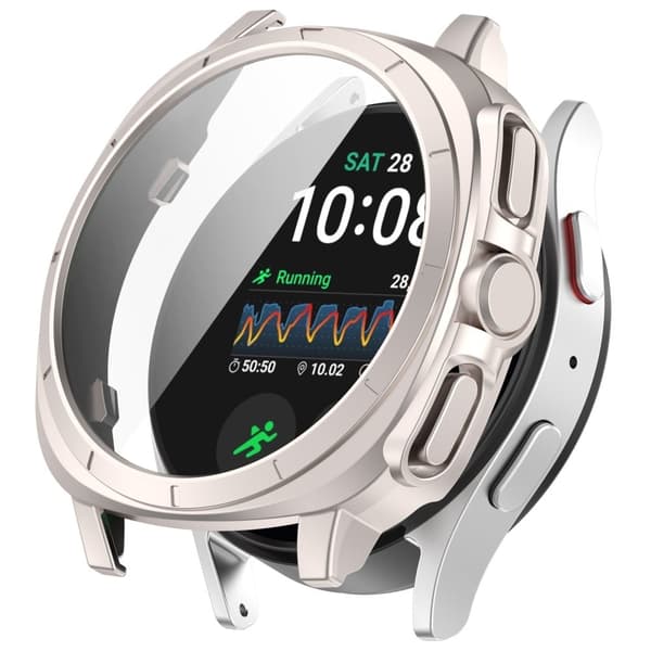 Samsung Galaxy Watch7 40mm Anti-Drop klockfodral Flexibel skyddsram - Stjärnljus Vit
