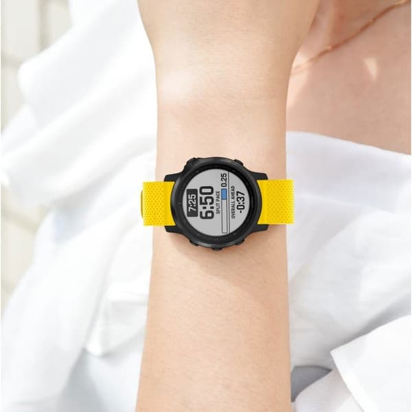 Garmin Fenix 6S Stilfuldt silikone Urrem - Gul Yellow