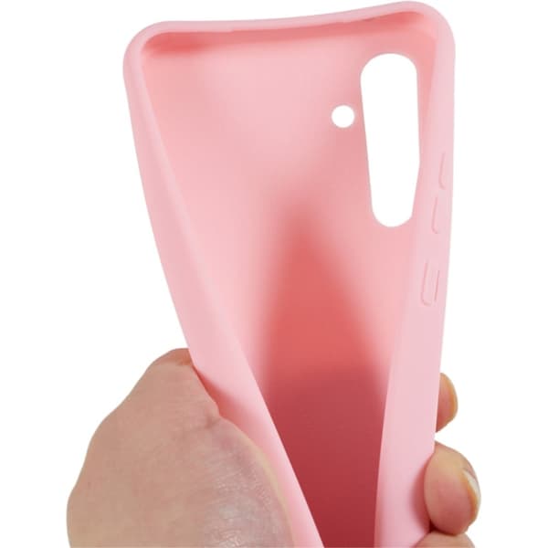 Tynt TPU-deksel med matt finish og justerbar stropp til Samsung Galaxy A54 - Rosa Pink