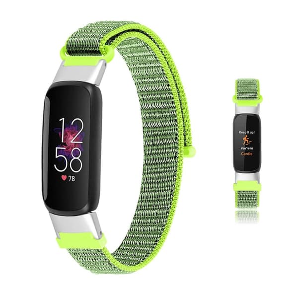 Fitbit Luxe urrem i nylonvævning - Lysende Gul Yellow