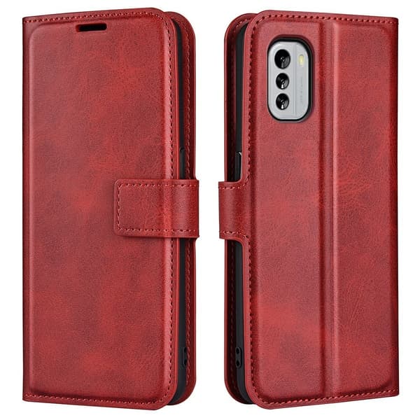 Læretui med Lommebok til Nokia G60 - Rød Red