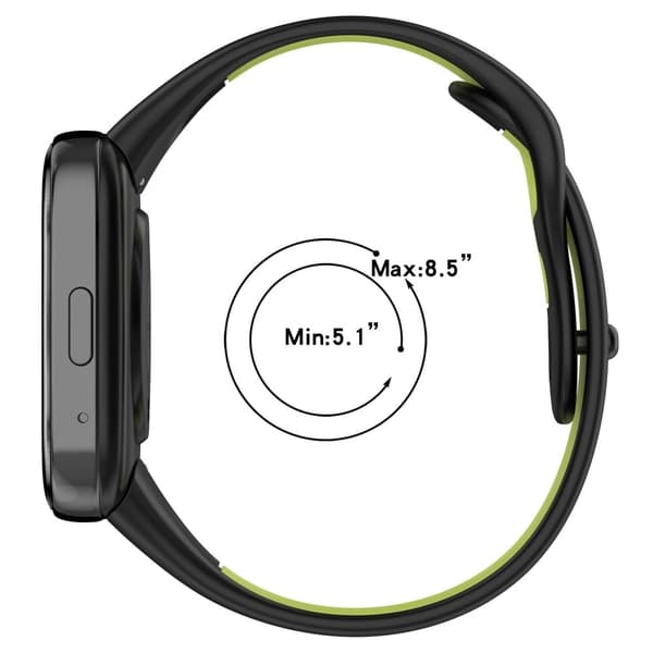 Xiaomi Redmi Watch 3 Active / Lite 3 silikoniranneke - Musta / Harmaa Silver grey