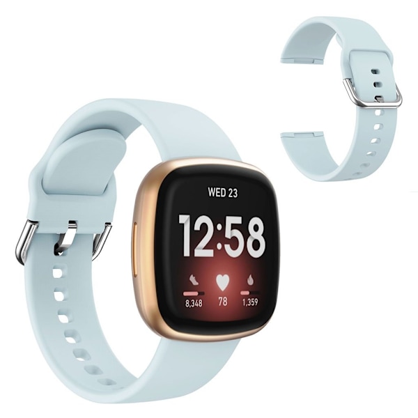Fitbit Versa 3 simple silikon klockarmband - baby blå Blå