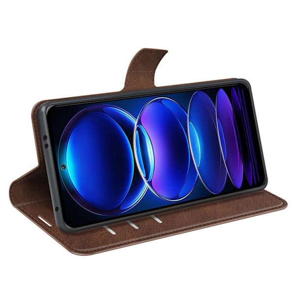 Læderetui med Pung til Xiaomi Redmi Note 12 - Brun Brown