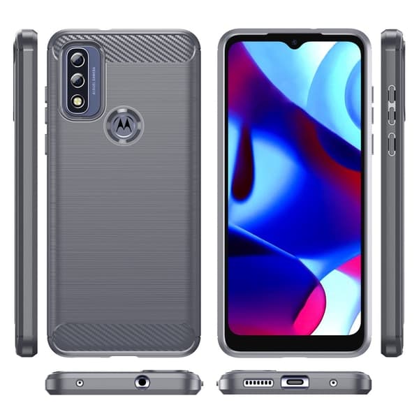 Carbon Flex Etui Motorola G Pure - Grå Silver grey