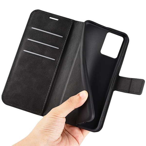 Lompakko Nahkakotelo For Motorola Moto G73 - Musta Black