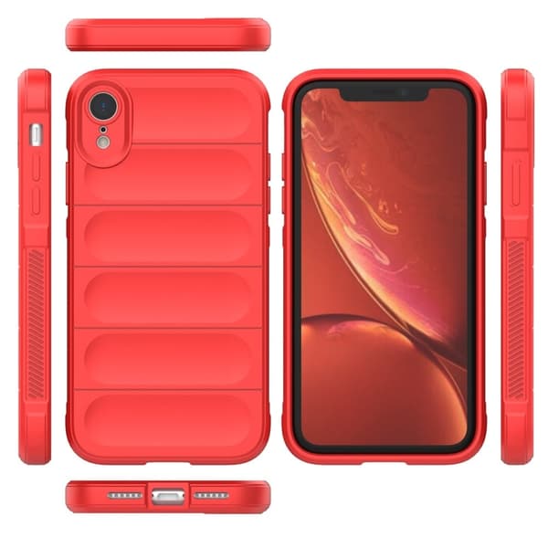 Mjukt greppformat iPhone Xr skal - Röd Röd