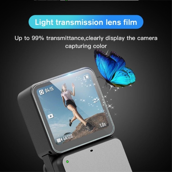 DJI Action 2 STARTRC tempered glass screen + lens protector Transparent