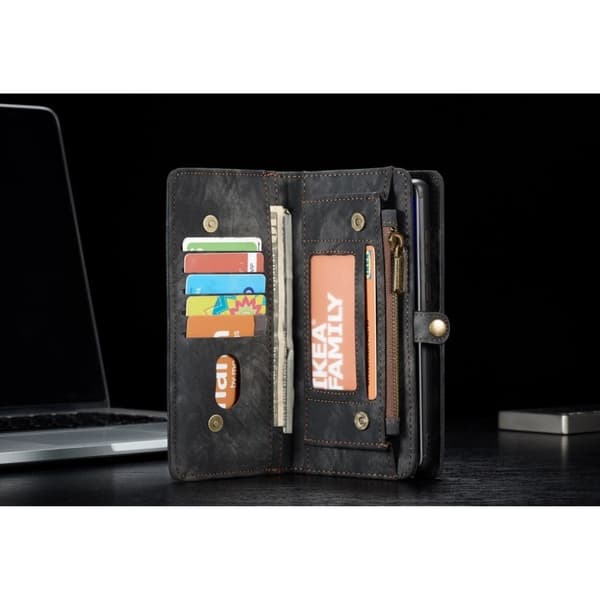 CaseMe Samsung Galaxy Note 20 Pung med Lynlås - Sort Black