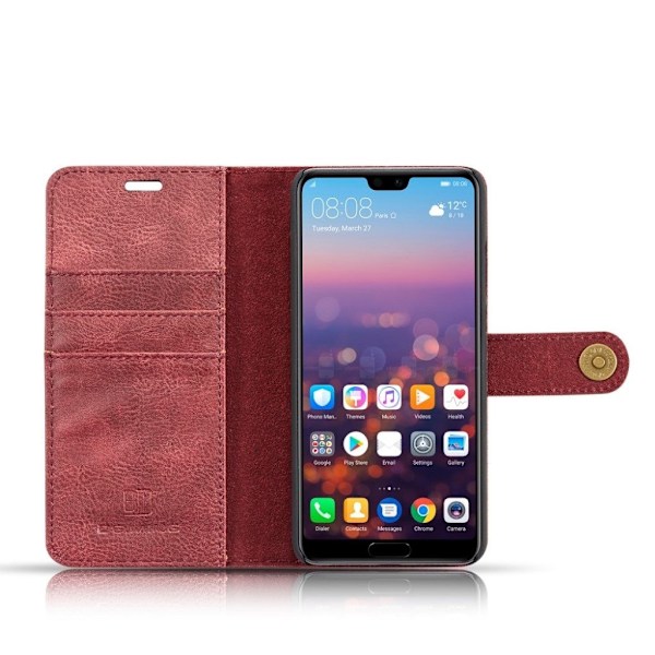 DG.MING Huawei P20 2-in-1 Wallet etui - Rød Red