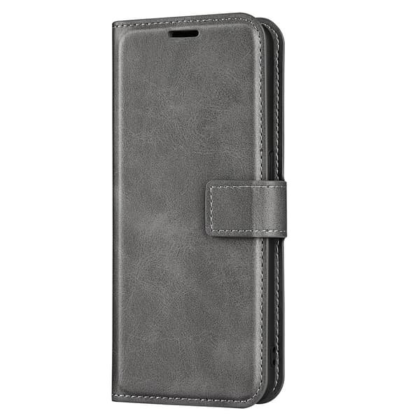 Læretui med Lommebok til Xiaomi Redmi K60E - Grå Silver grey